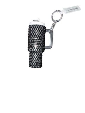 Crystal Embellished Black Keychain Card Holder